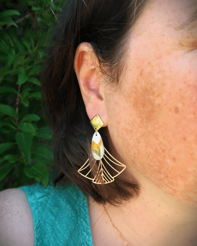 Boucles d'oreilles fleuries Eclat doré | BO218
