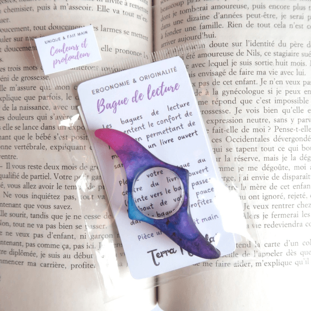 Bague de lecture Violet-Rose-Bleu | BAL01