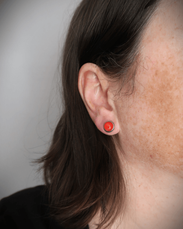 Boucles d'oreilles P'tites Puces Rouge | BO027