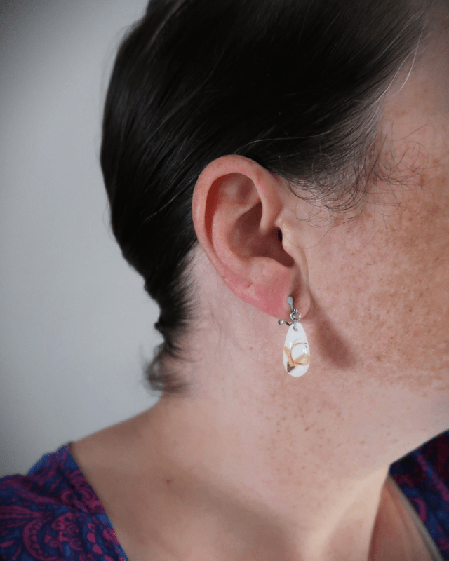 Boucles d'oreilles Clips Fleuris Romarin | BO202