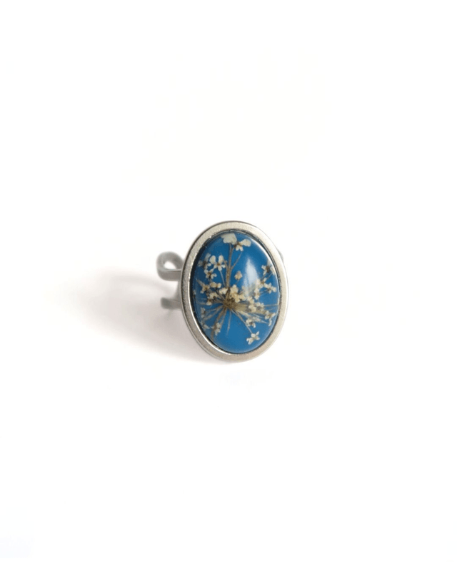 Bague ovale fleurie Paisible | BA035 | Ombelles