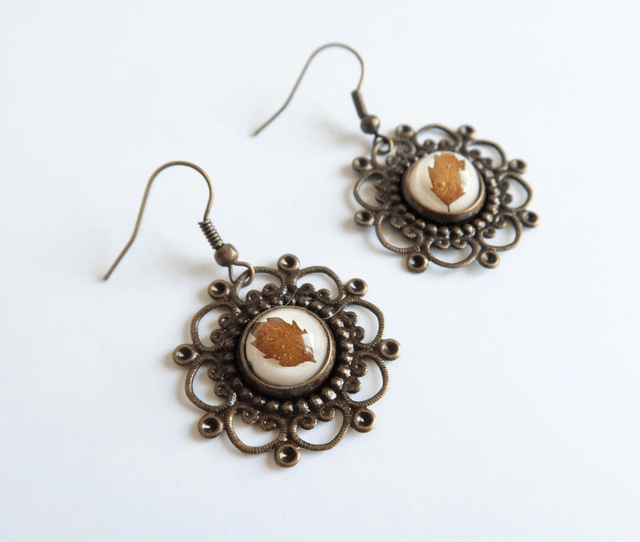 Boucles d'oreilles Hécate Feuilles | BO117F