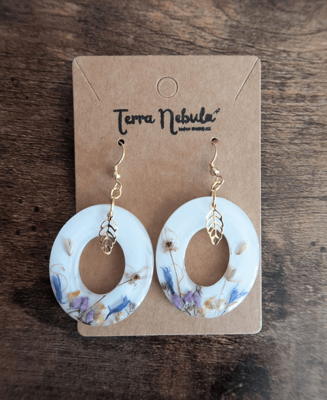 Grandes Boucles d'oreilles fleuries Prairie | BO210F