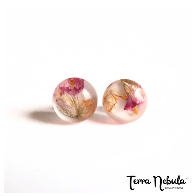 Boucles d&#039;oreilles P&#039;tites puces Fleurs des champs | BO185F