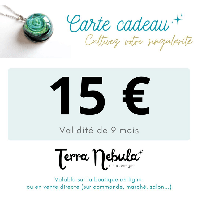 Carte cadeau Montant 15€